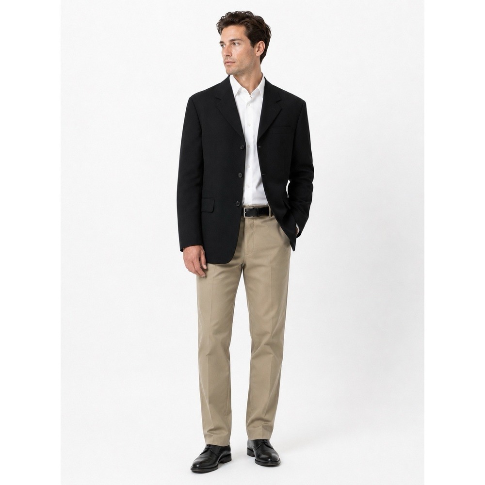Kenneth Cole New York Black 100% Wool Blazer Sport Coat Men's 42R Office Travel